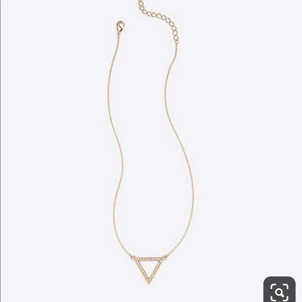 Ann Taylor Pave triangle necklace